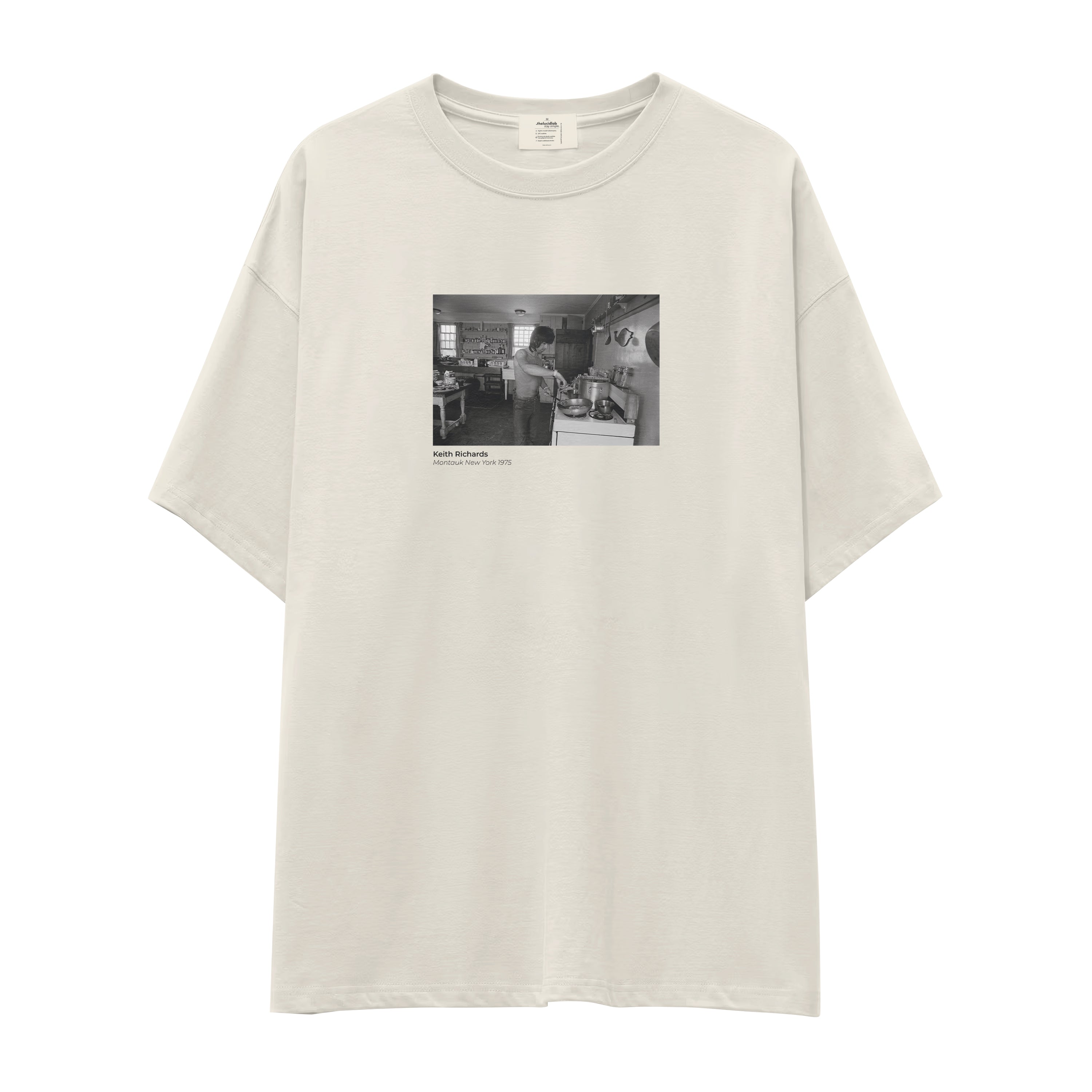 Keith Richards Montauk New York 1975 Oversize Tişört