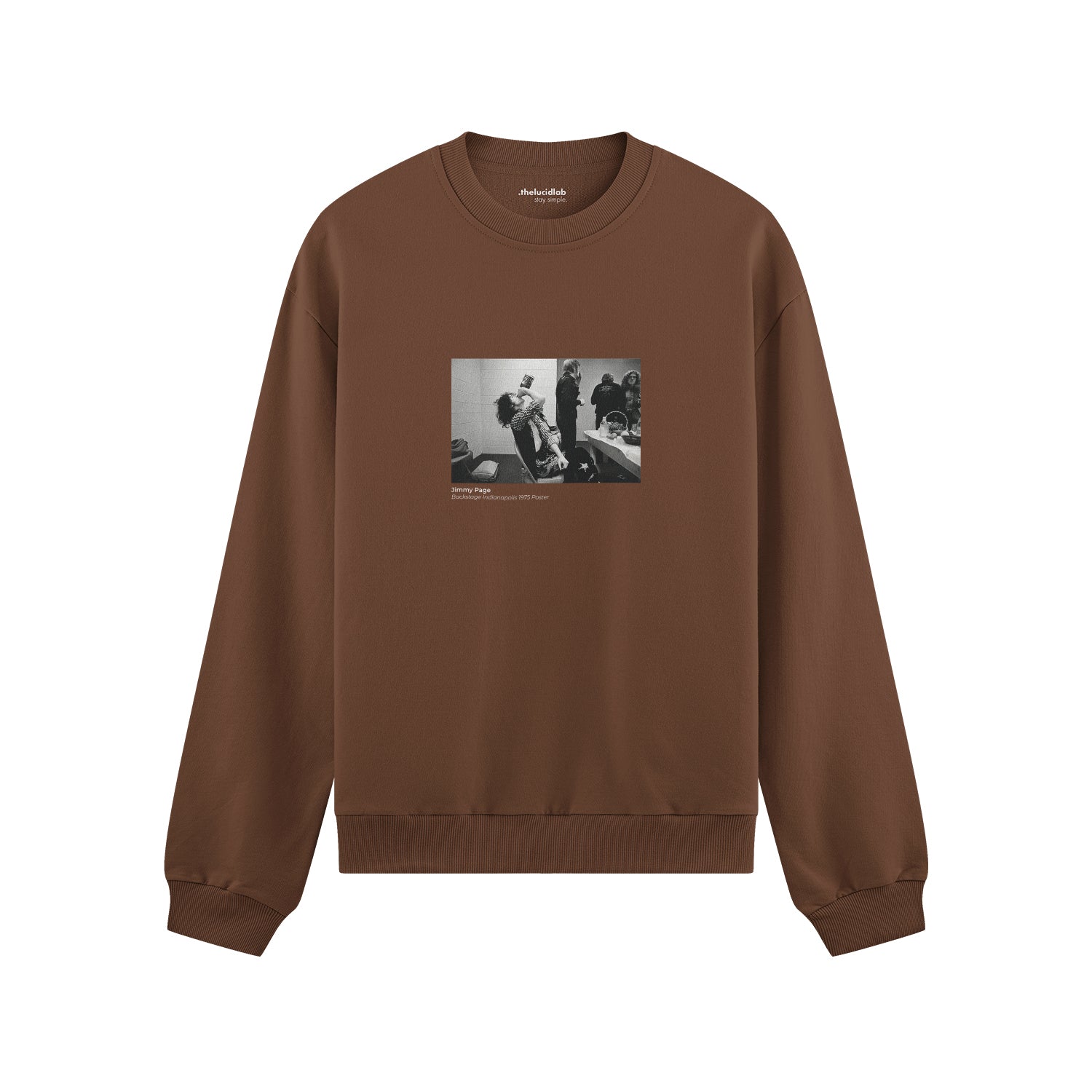 Jimmy Page Backstage Indianapolis 1975 Oversize Sweatshirt