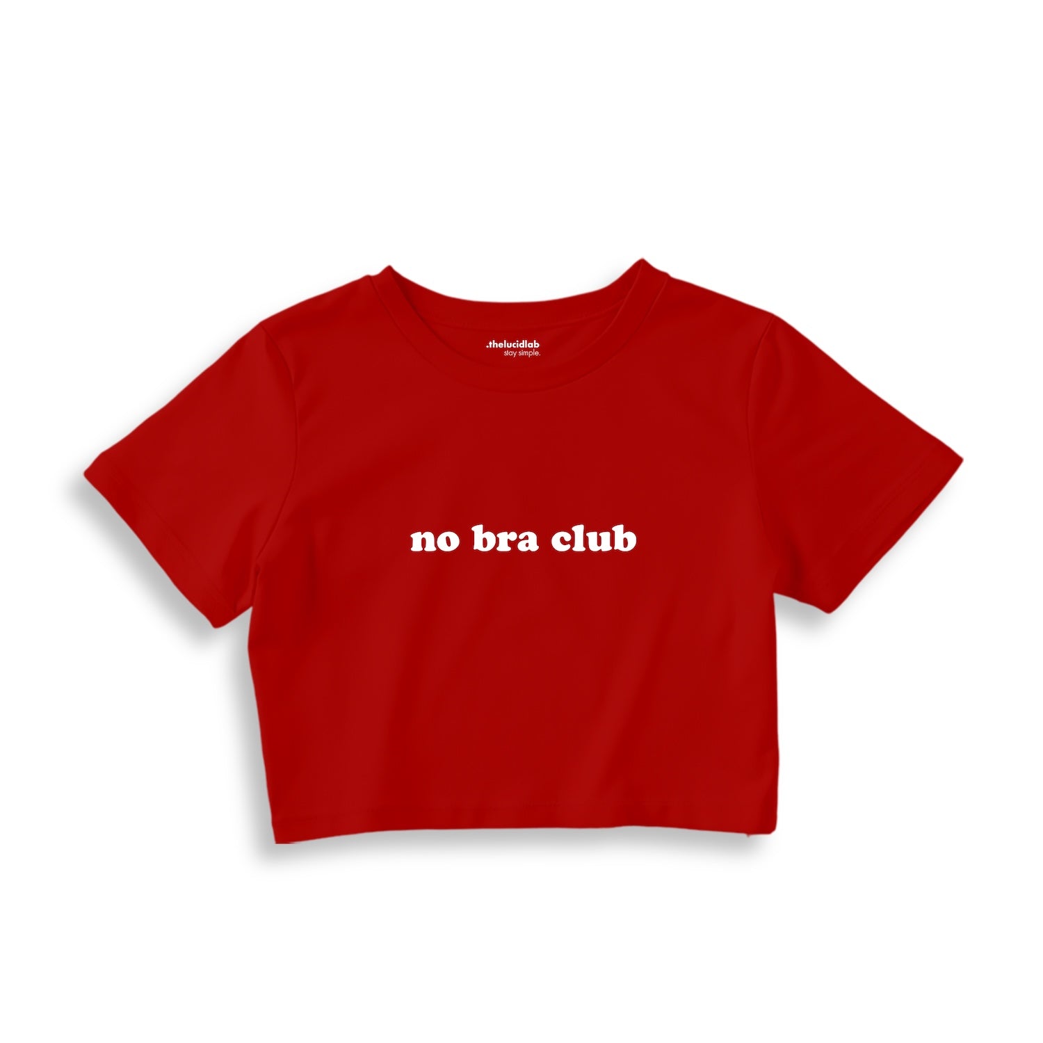No Bra Club Crop Tişört
