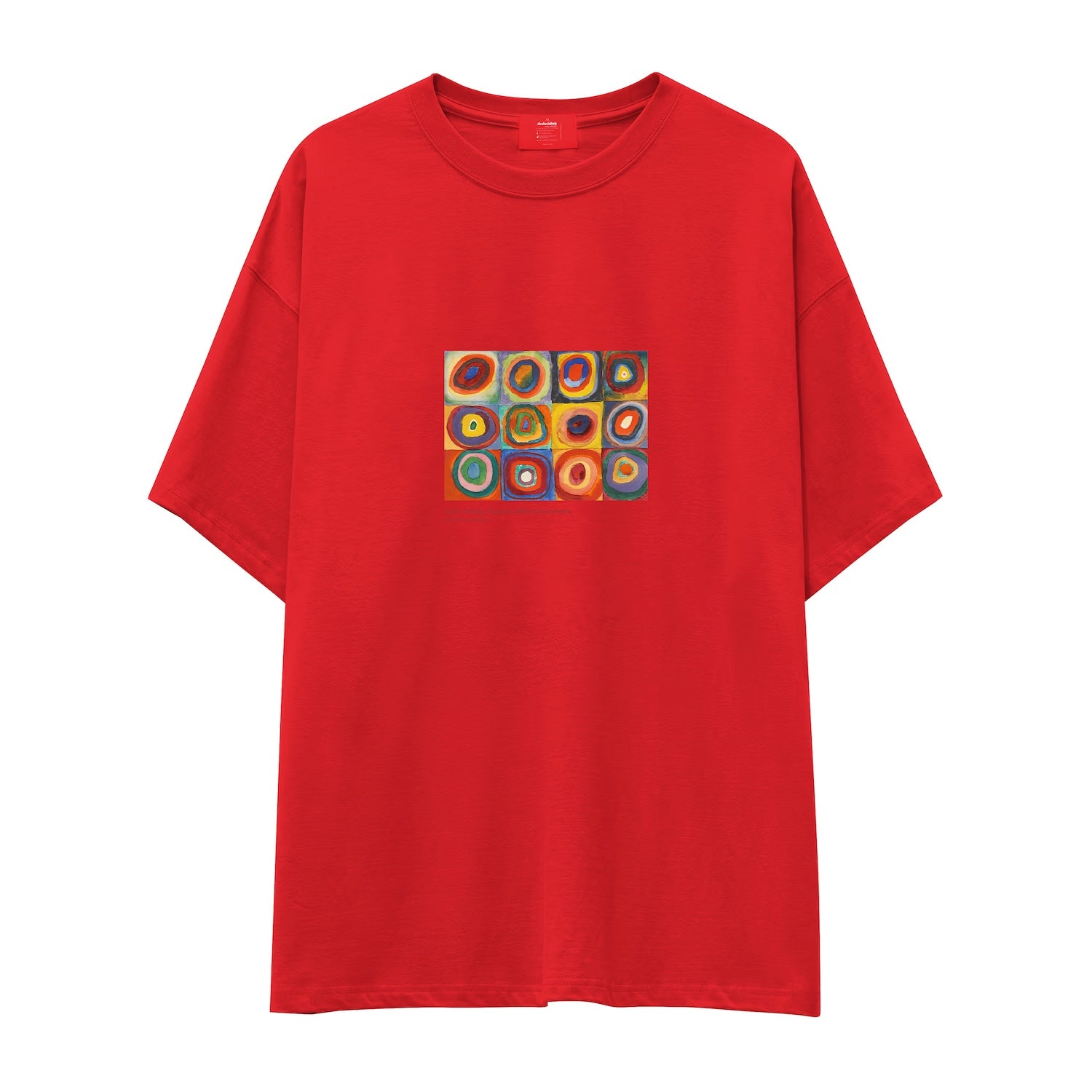 Color Study, Squares With Concentric Circles Oversize Tişört