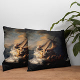 The Storm on the Sea of Galilee Çift Taraflı Kırlent Kılıfı 2 Adet