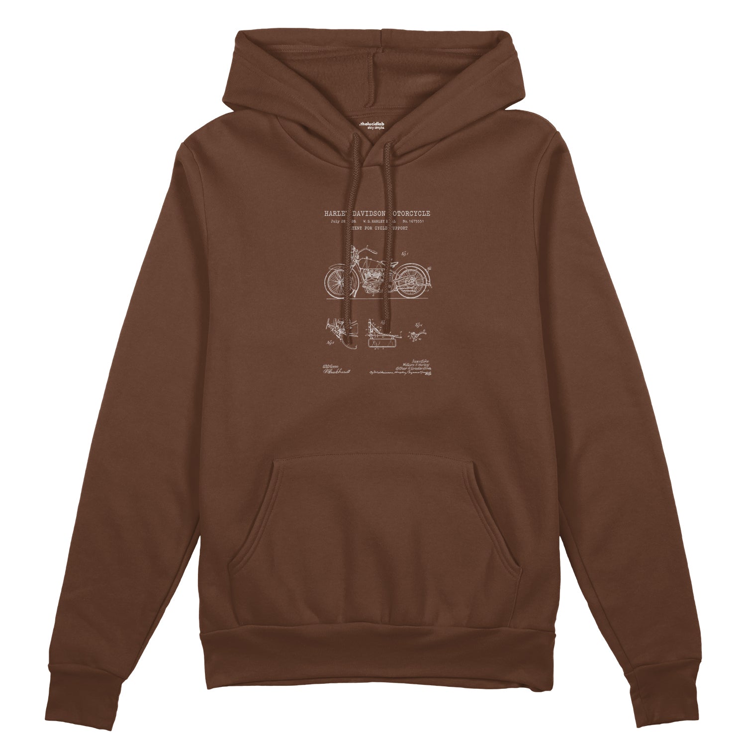 Harley Davidson Model 28B Motosiklet Oversize Hoodie