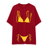 Yellow Bikini Oversize Tişört