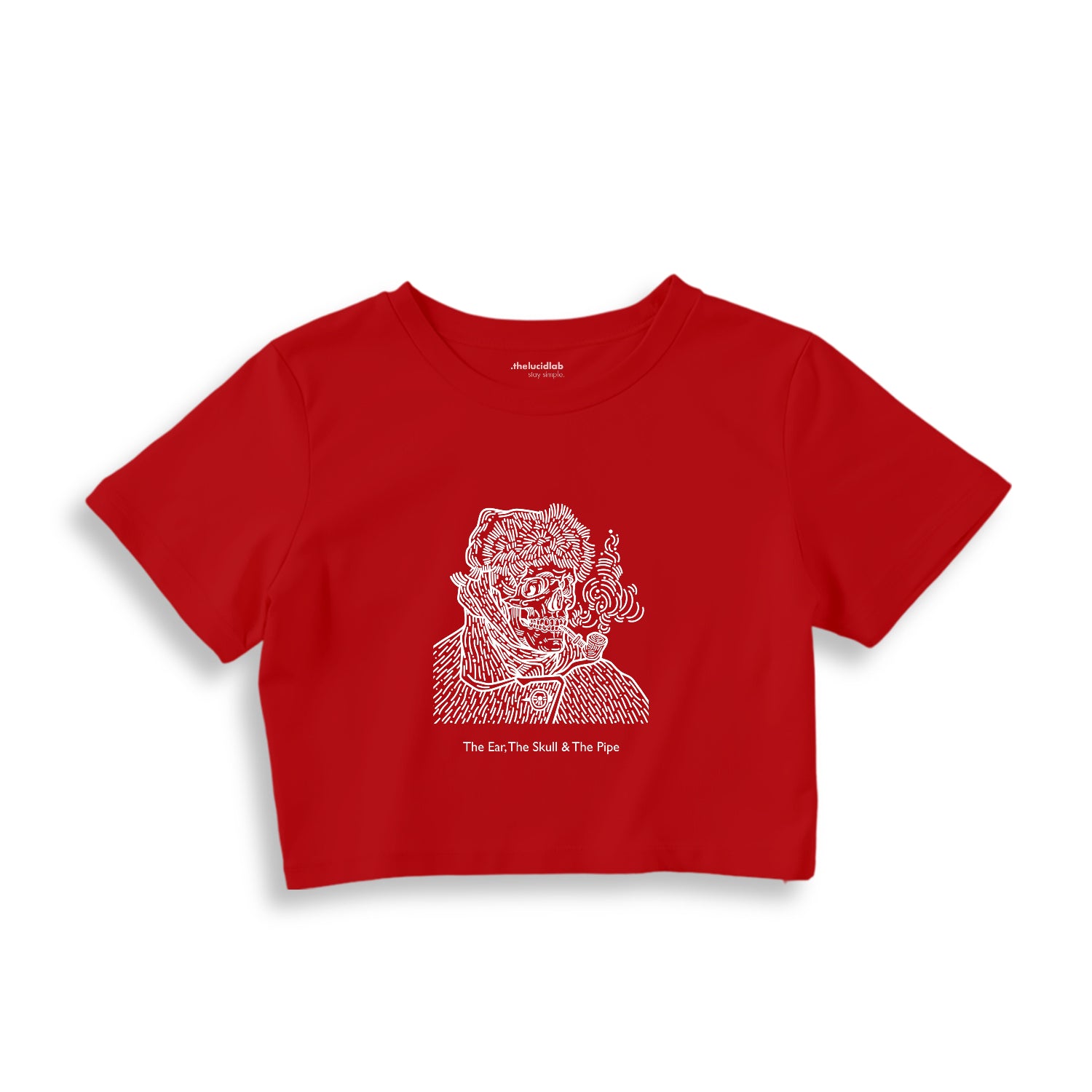 The Ear, The Skull & The Pipe Crop Tişört