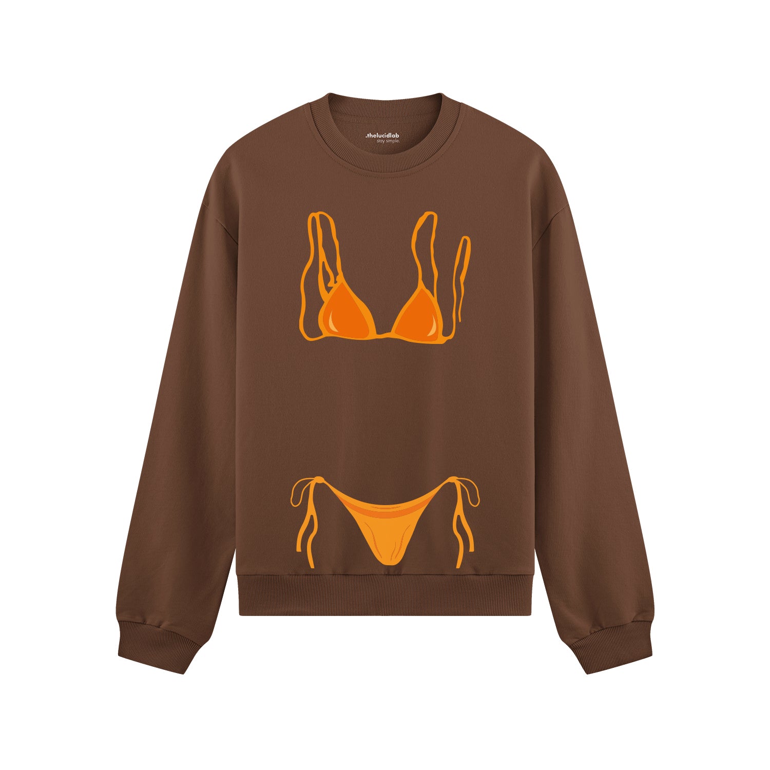Orange Bikini Oversize Sweatshirt