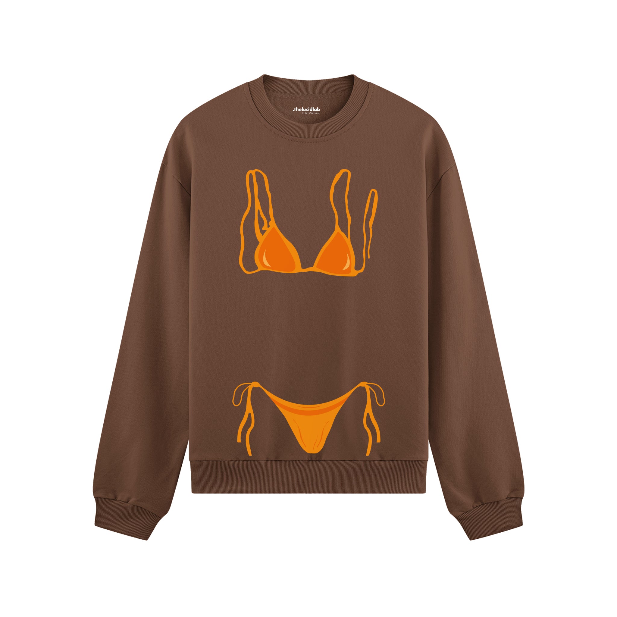 Orange Bikini Oversize Sweatshirt