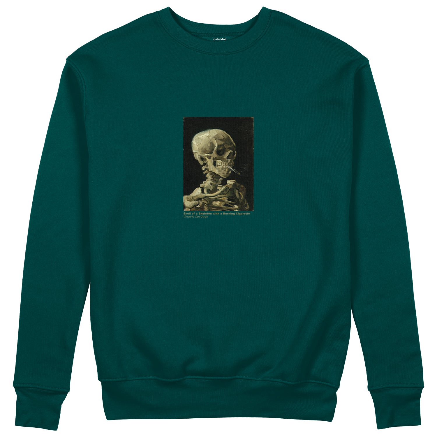 Skull of a Skeleton with Burning Cigarette Sweatshirt