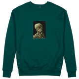 Skull of a Skeleton with Burning Cigarette Sweatshirt