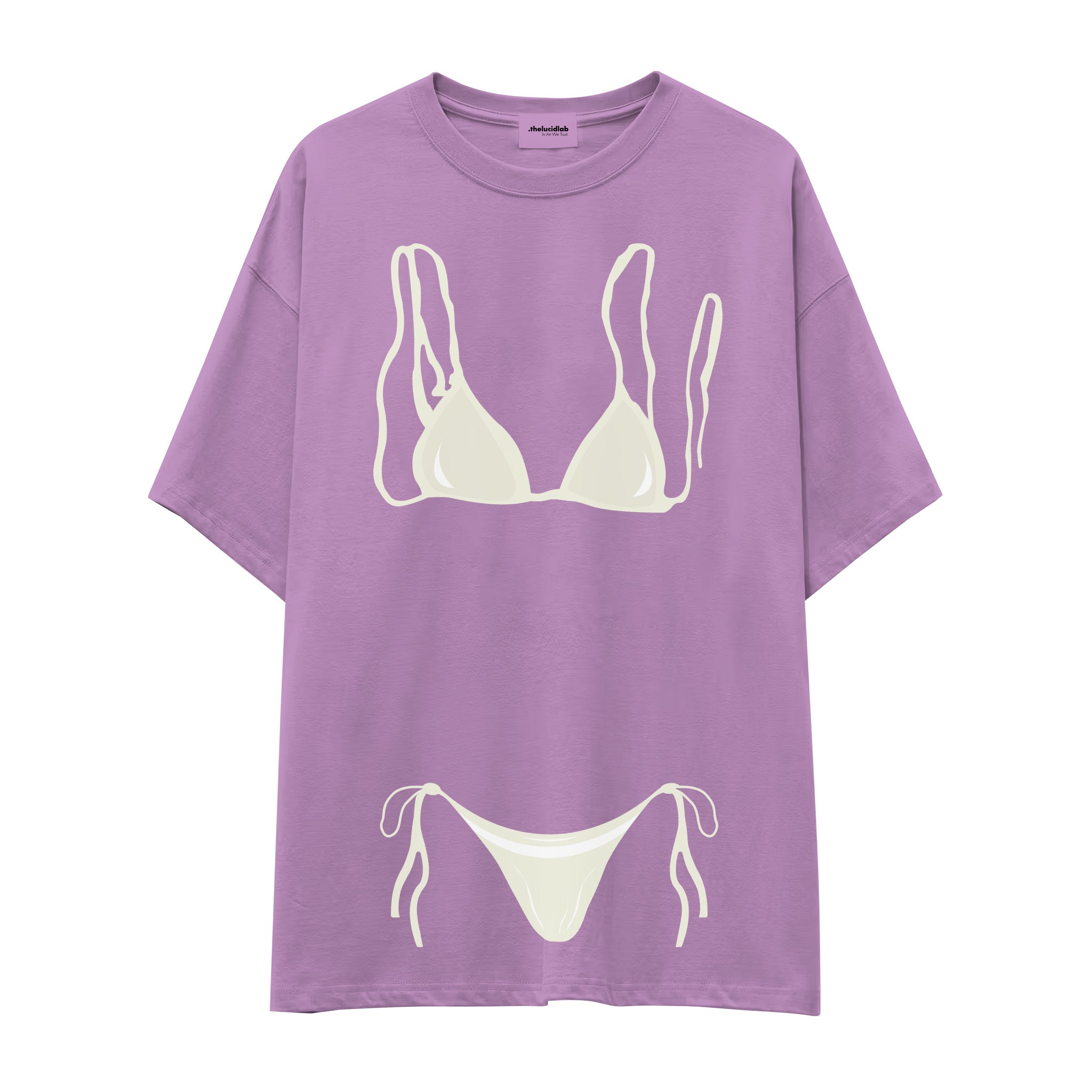 White Bikini Oversize Tişört
