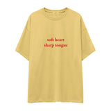 Soft Heart Sharp Tongue Oversize Tişört