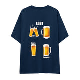 Lets Get Beers Tonight Oversize Tişört
