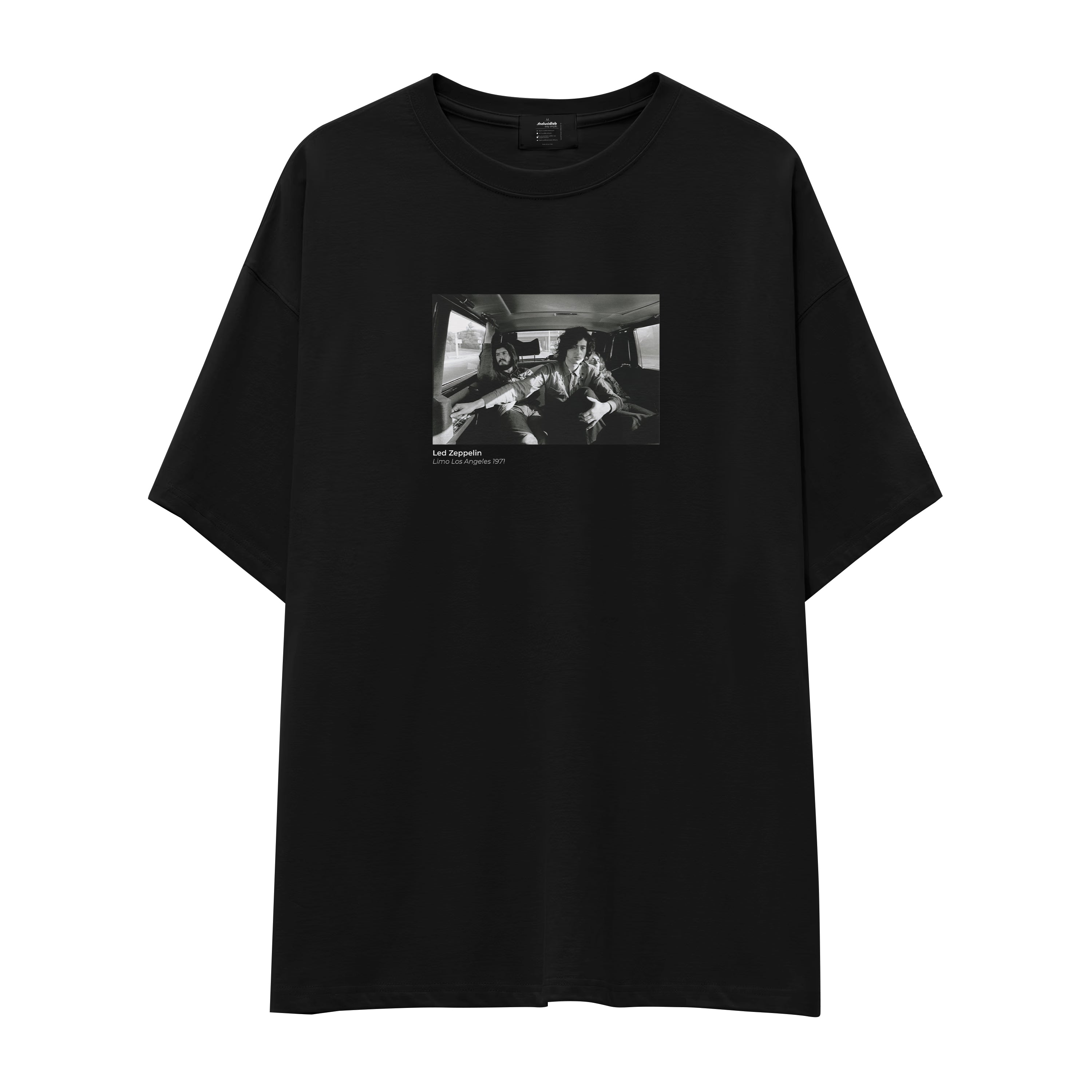 Led Zeppelin Limo Los Angeles 1971 Oversize Tişört