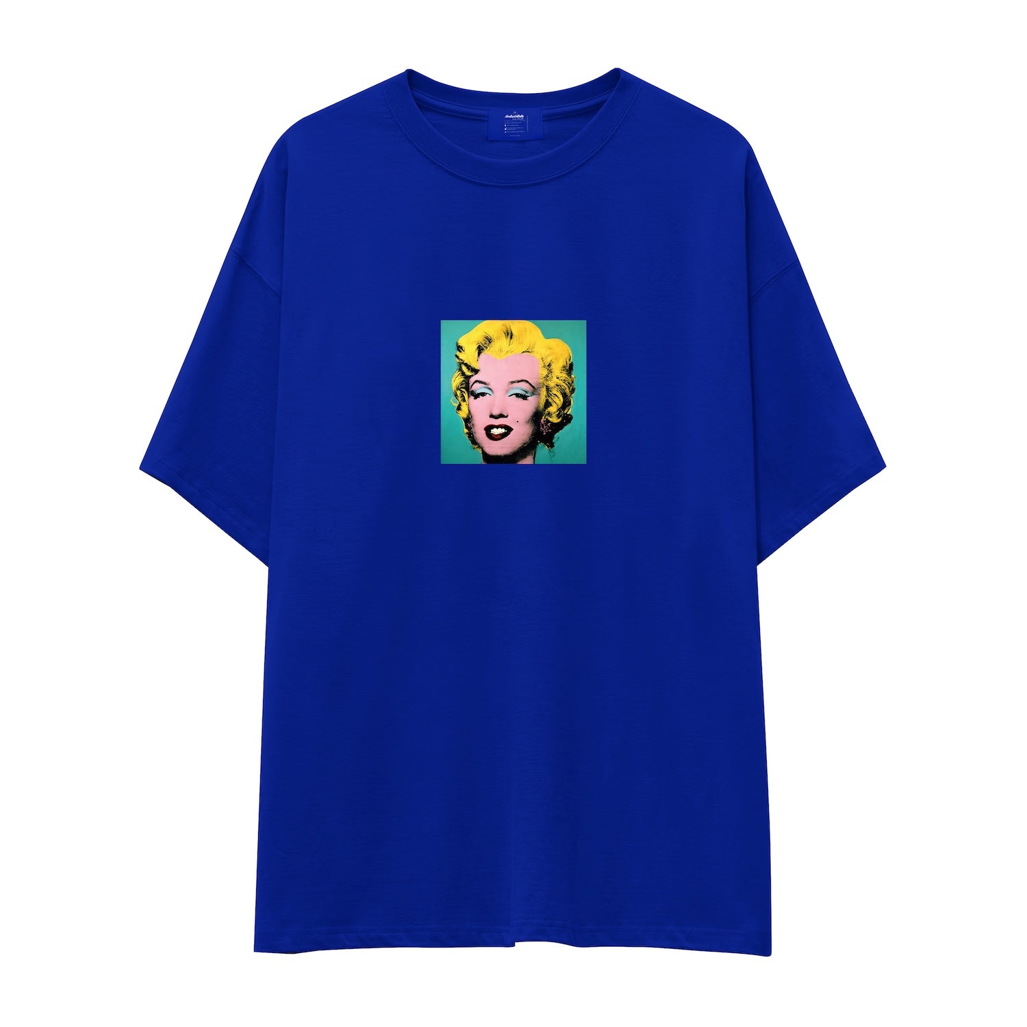 Andy Warhol / Marilyn Monroe Blue Oversize Tişört
