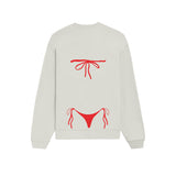 Red Bikini Oversize Sweatshirt