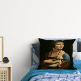 Lady with an Ermine / Leonardo da Vinci Kırlent Kılıfı