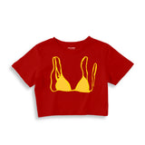 Yellow Bikini Crop T-shirt