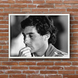 Ayrton Senna Monokrom Poster