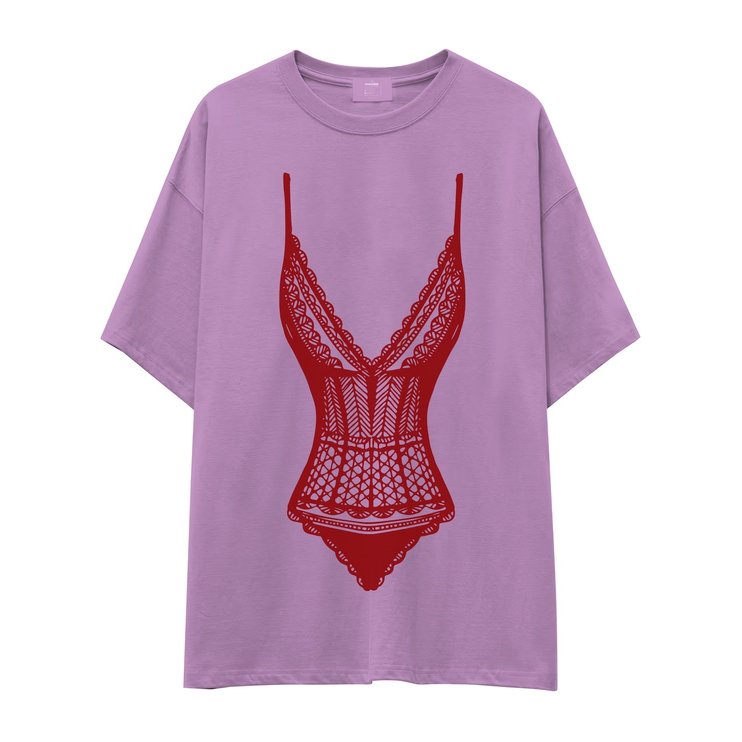 Bordeaux Contour Oversize Tişört