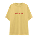 Pussy Airlines Oversize Tişört