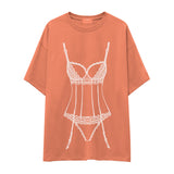 Bordeaux Silhouette Oversize Tişört