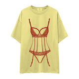 Bordeaux Silhouette Oversize Tişört