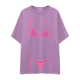 Pink Bikini Oversize Tişört