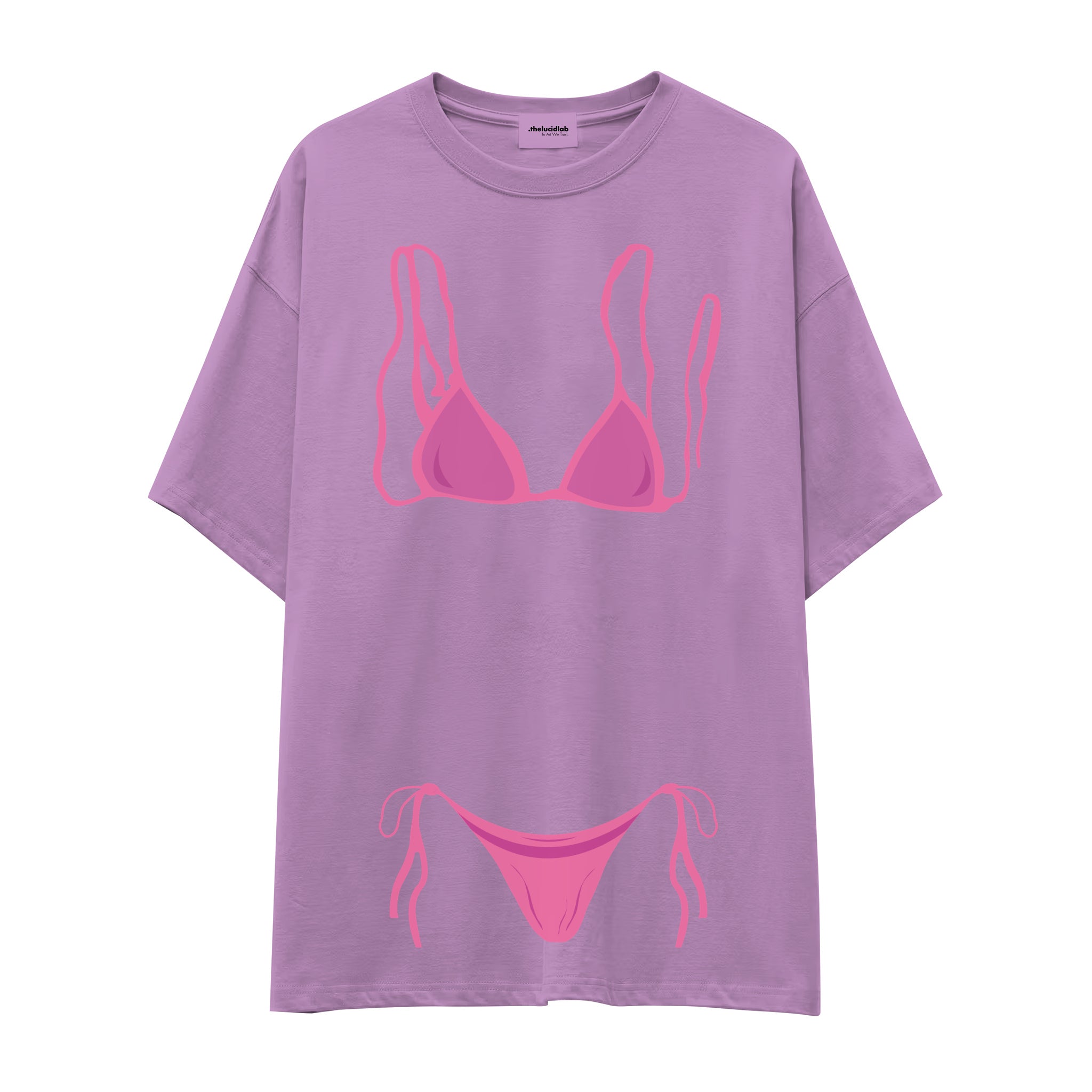 Pink Bikini Oversize Tişört