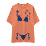 Navy Blue Bikini Oversize Tişört