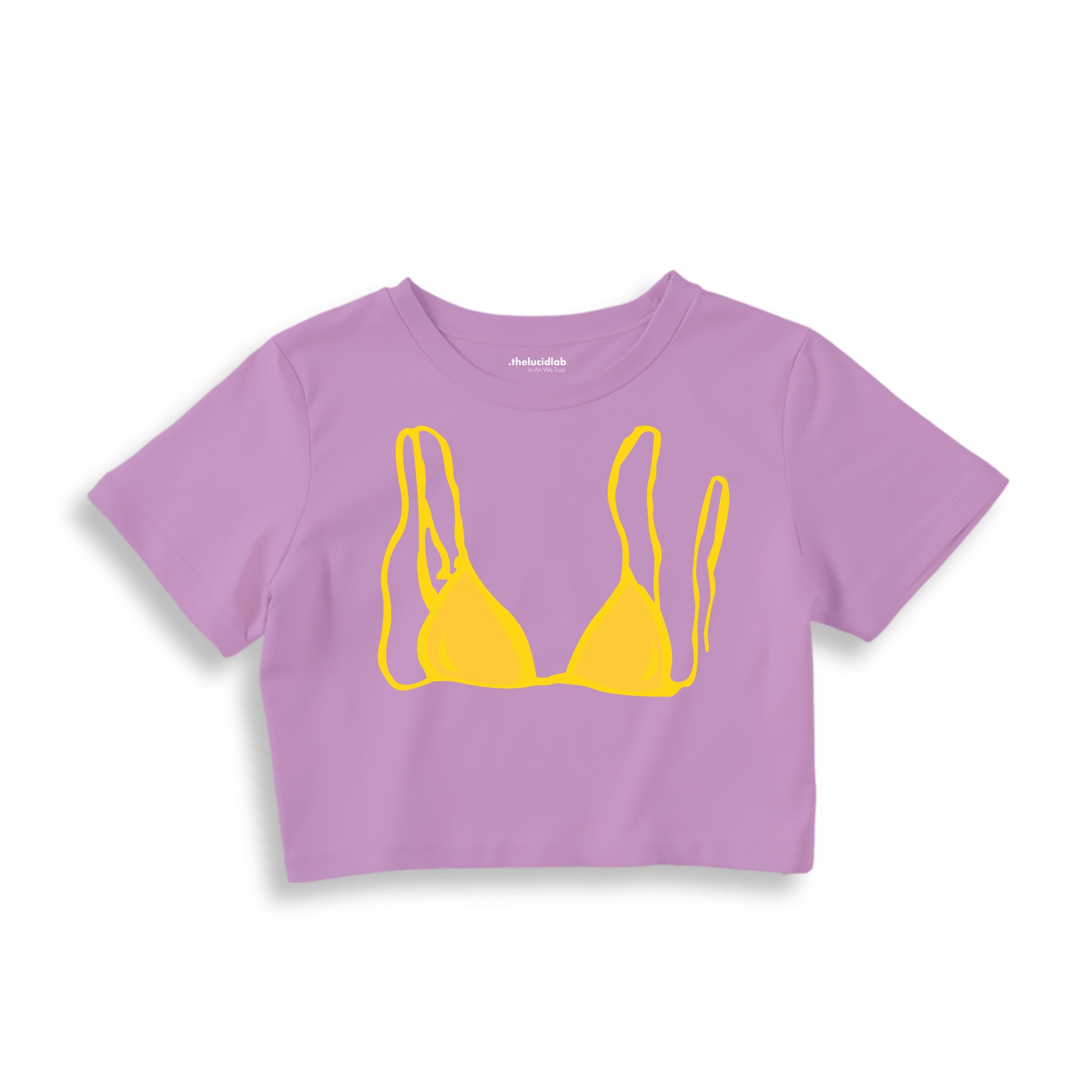 Yellow Bikini Crop Tişört — Lila