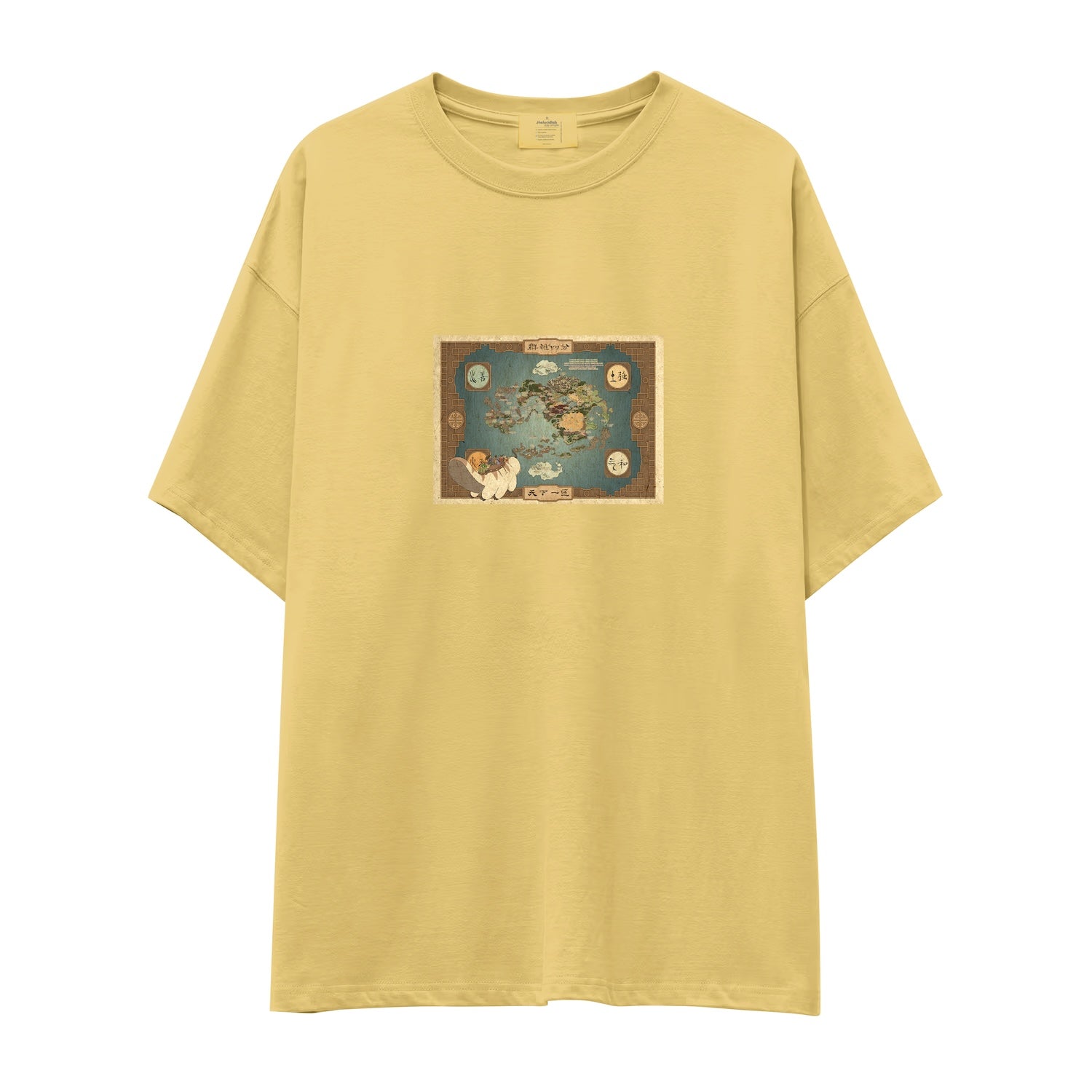 Avatar The Last Airbender Map Oversize Tişört