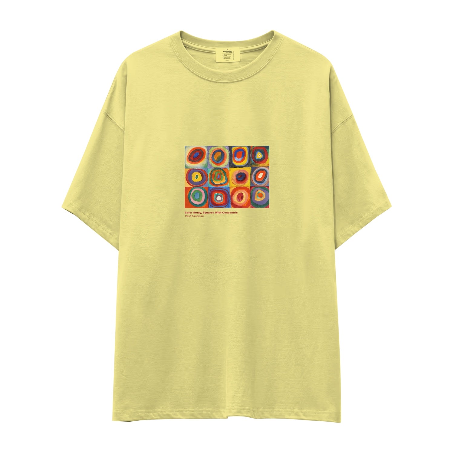 Color Study, Squares With Concentric Circles Oversize Tişört