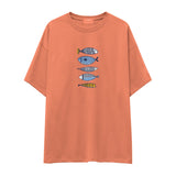 Marine Pattern Study Oversize Tişört