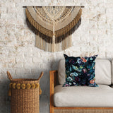 Dark Flowers - Çiçekli Çift Taraflı KırlentKılıfı 2 Adet