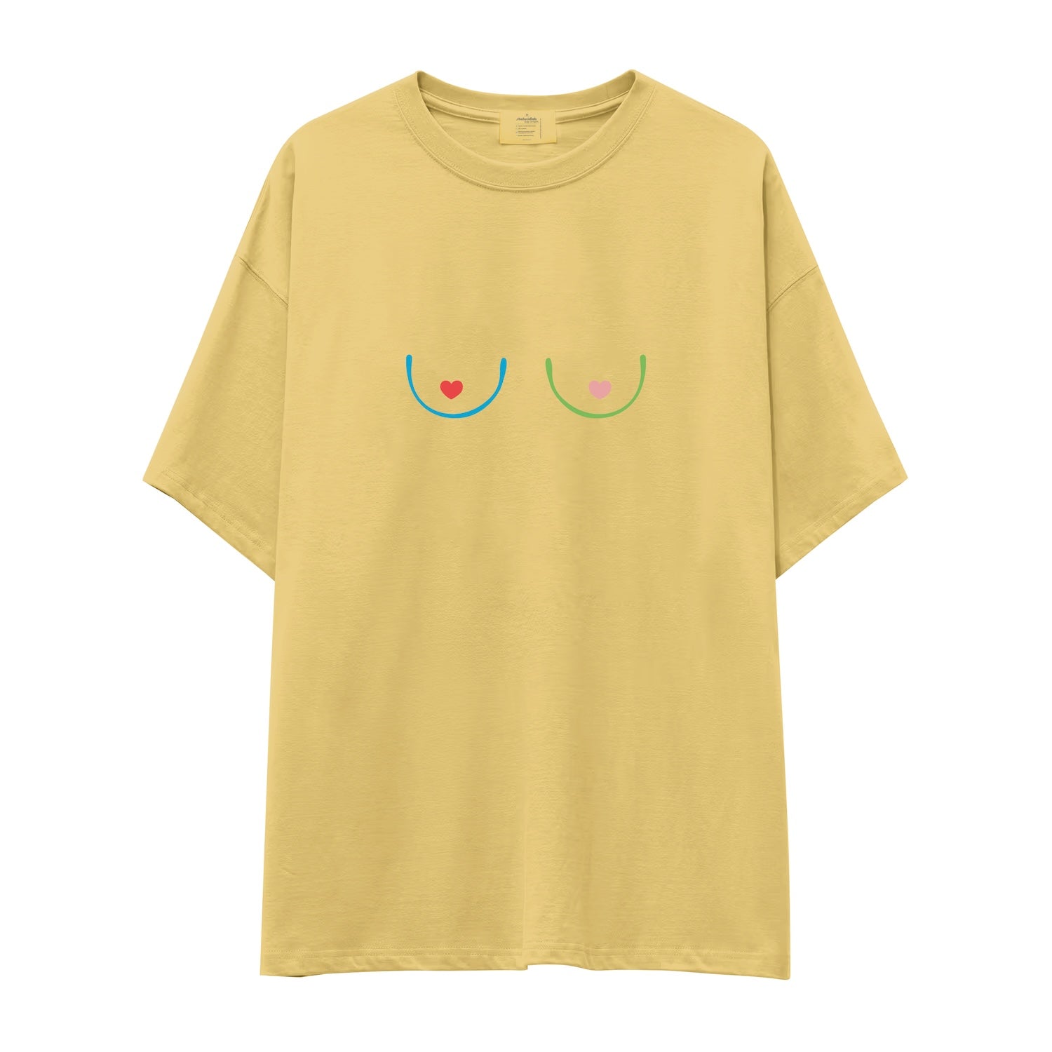 Boobs & Hearts Oversize Tişört