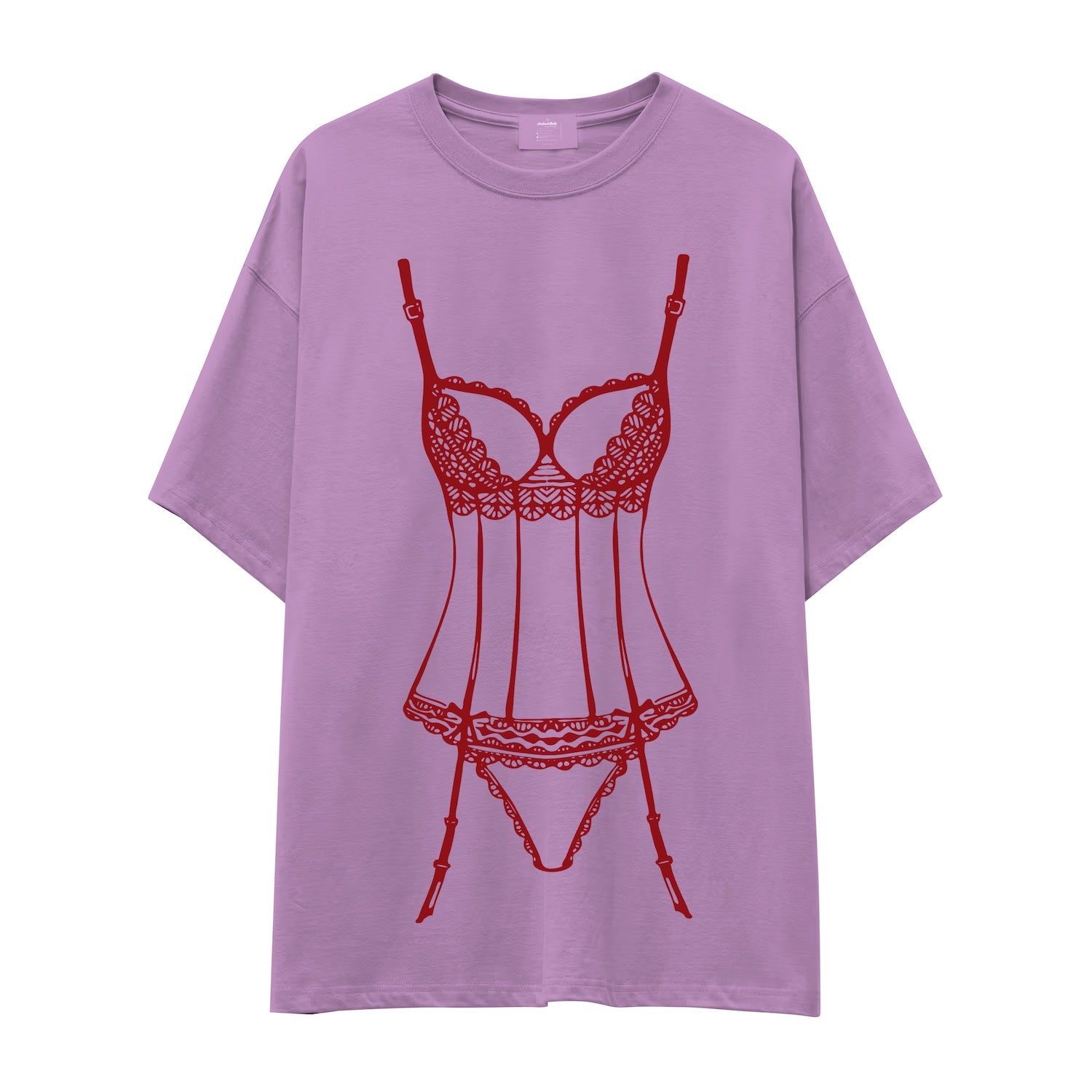 Bordeaux Silhouette Oversize Tişört