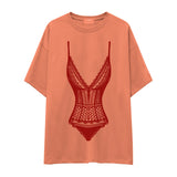 Bordeaux Contour Oversize Tişört