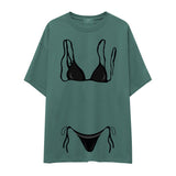 Black Bikini Oversize Tişört