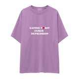 Eating Pussy Cures Depression Oversize Tişört