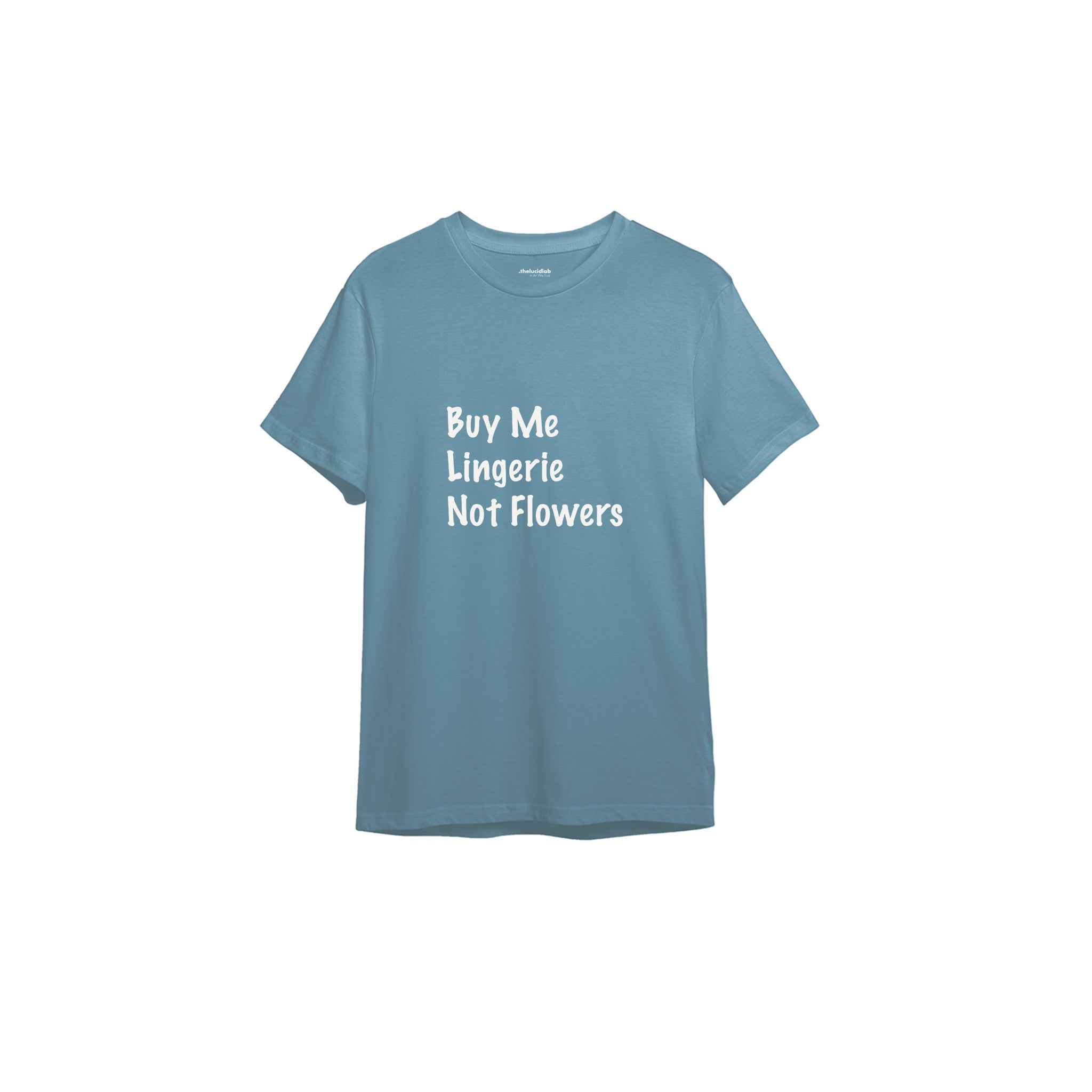 Buy Me Lingerie Tişört — Çelik Mavi