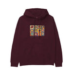 Color Study, Squares With Concentric Circles Hoodie — Bordo — Görsel 1