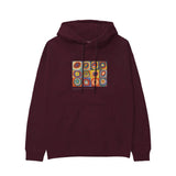 Color Study, Squares With Concentric Circles Hoodie — Bordo — Görsel 1