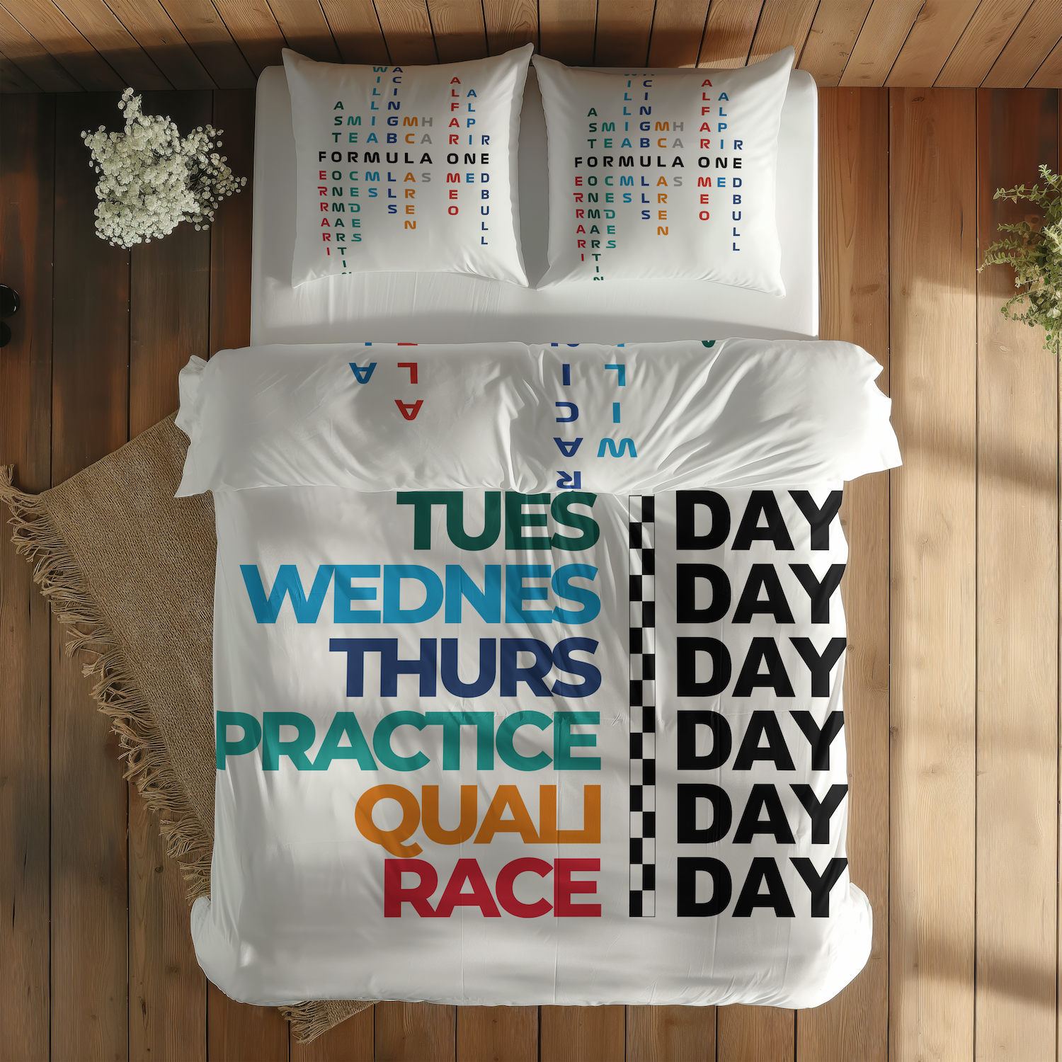 Formula 1 Week Days / F1 Teams Çift Taraflı Nevresim Takımı