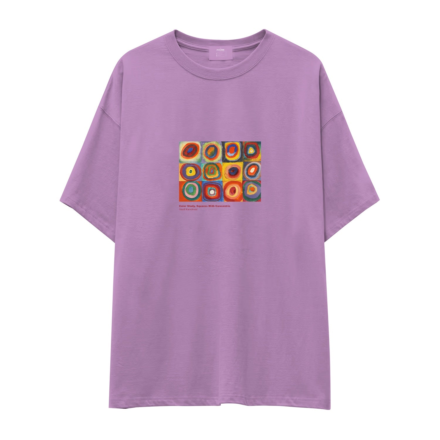 Color Study, Squares With Concentric Circles Oversize Tişört