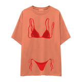 Red Bikini Oversize Tişört