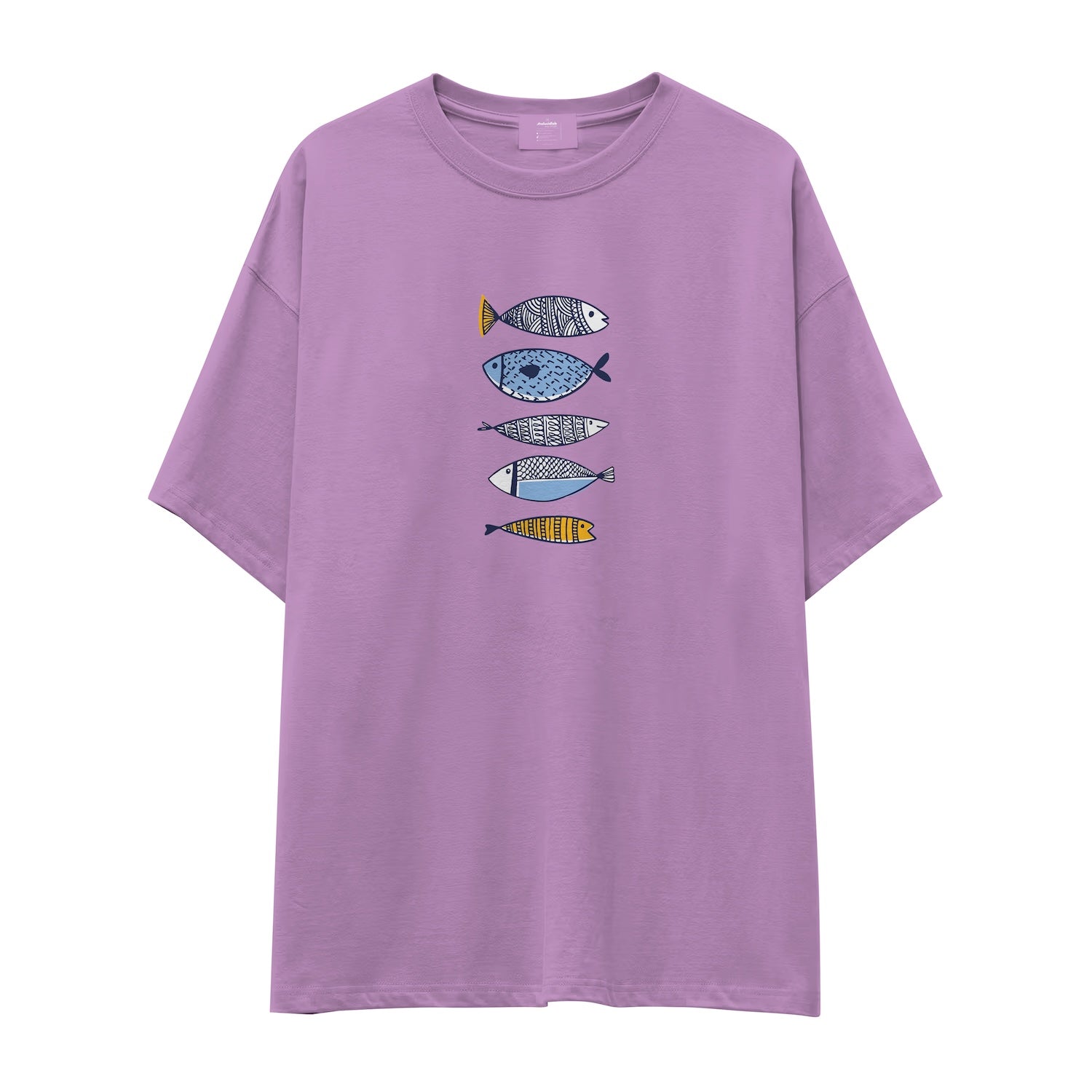 Marine Pattern Study Oversize Tişört