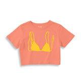 Yellow Bikini Crop T-shirt