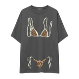 Leopard Bikini Oversize Tişört