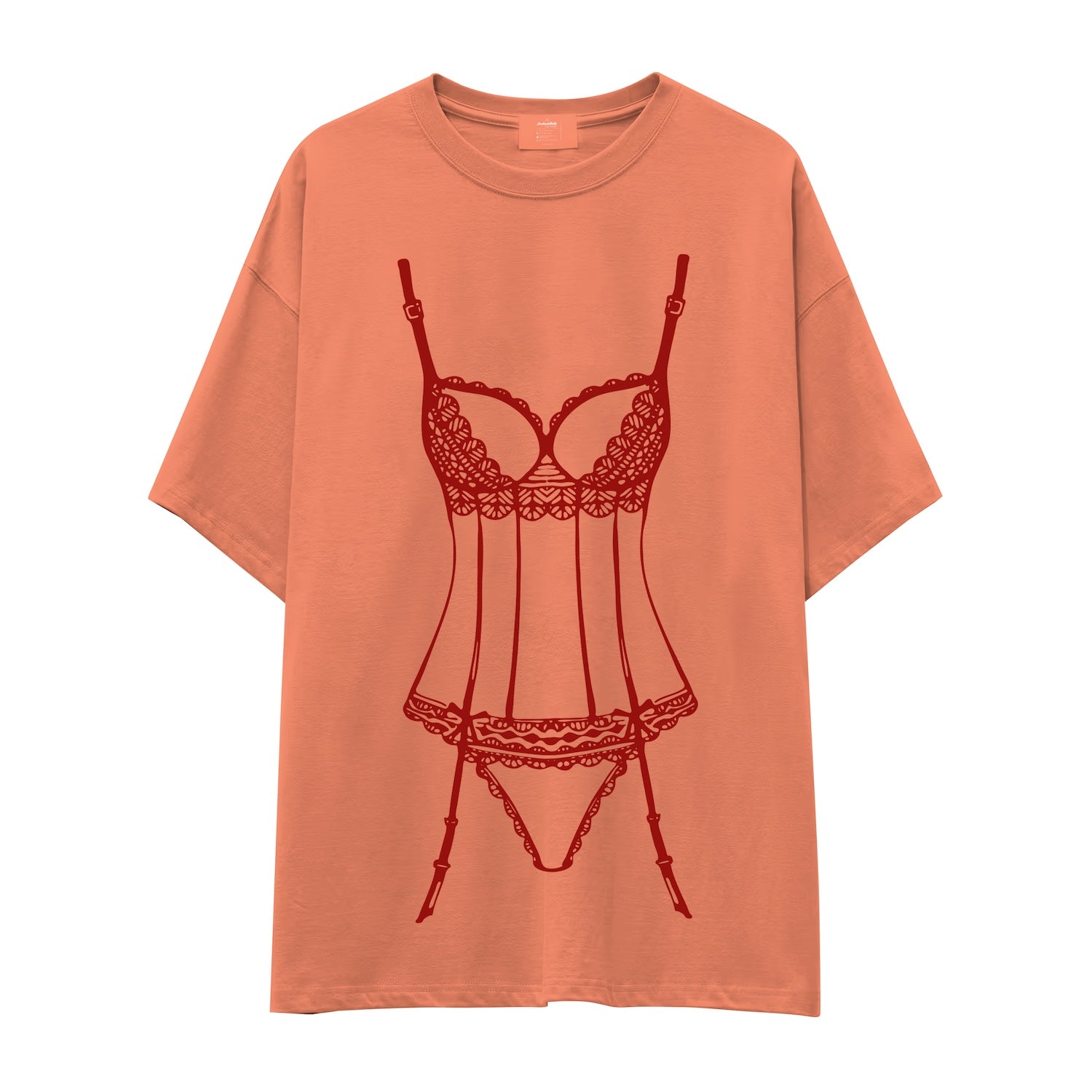 Bordeaux Silhouette Oversize Tişört