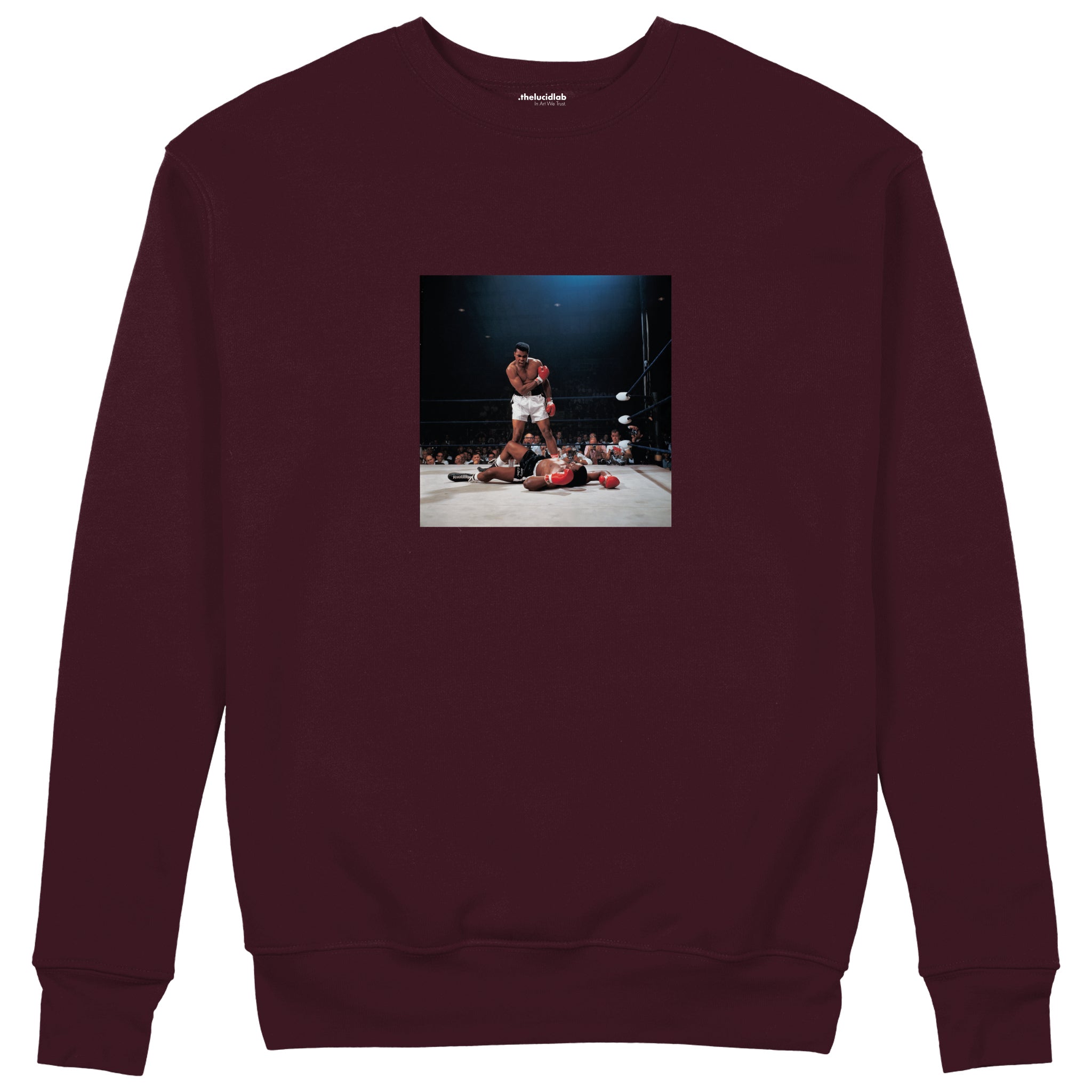 Muhammed Ali And Sonny Liston Usa 1965 Sweatshirt — Bordo — Görsel 1