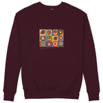 Color Study, Squares With Concentric Circles Sweatshirt — Bordo — Görsel 1